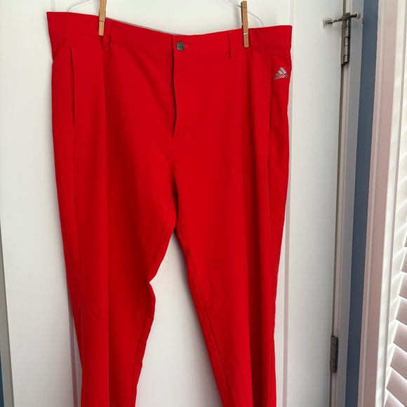 3 for $27! | ADIDAS Golf Pants | Zippered Red-Orange with Button Closure - Picture 4 of 14